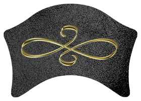 DABAN-601-GD-SH-BK Gold Scroll Shimmer Black